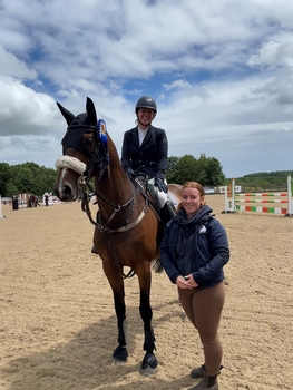 Rebecca Melia claims the Equissage Pulse Senior British Novice Second Round at Eland Lodge